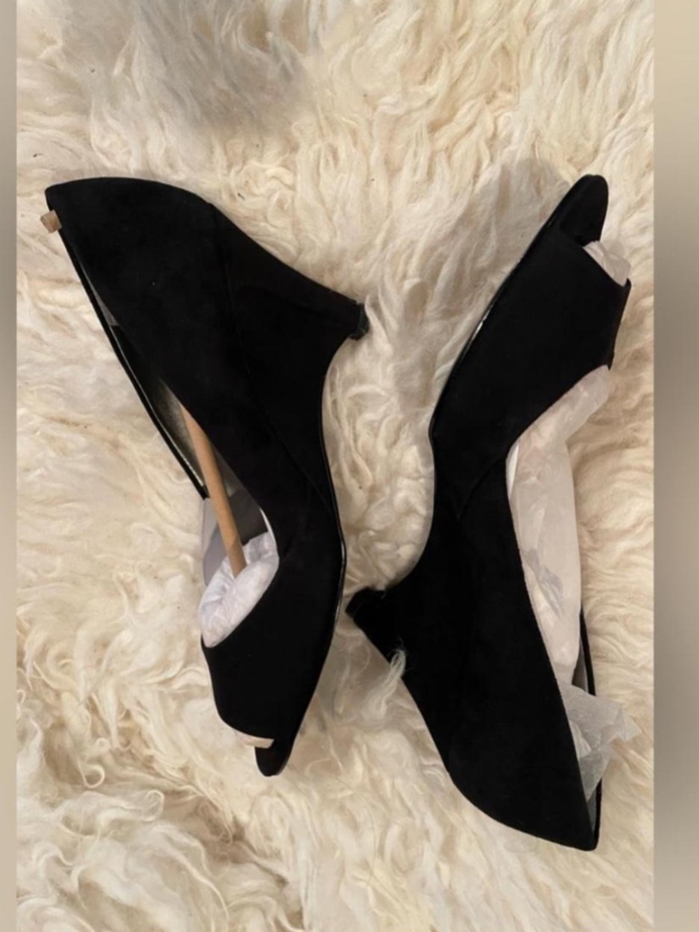 Ann Taylor Peep Toe Wedge Shoes New 8